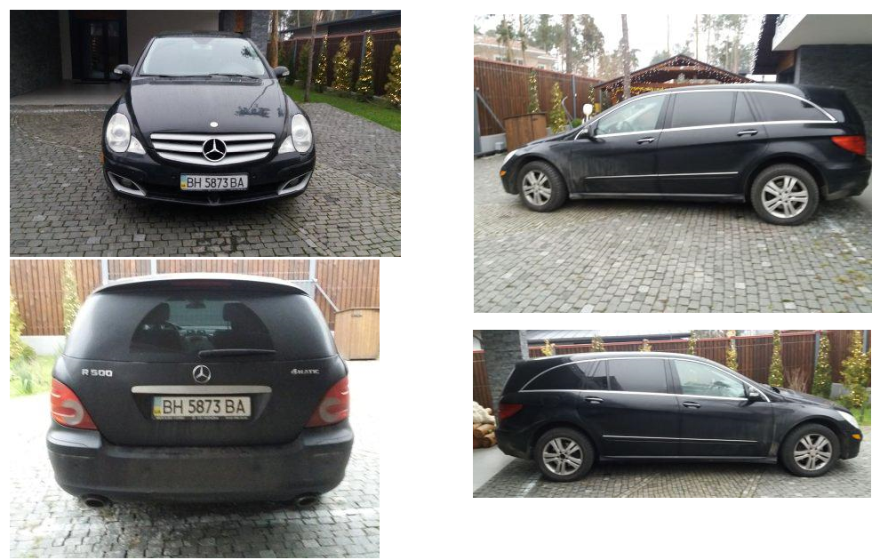 Автомобіль Mercedes Benz R500, легковий седан, чорний, номер державної реєстрації BН5873ВА, 2006 р.в., номер кузова 4JGCB75E46A030427, об’єм двигуна 4966