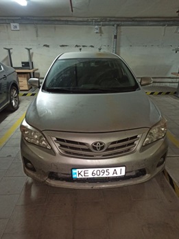 Автомобіль TOYOTA COROLLA 2010 р.в., колір сірий, об’єм двигуна 1598 см. куб, вид палива – бензин, номер кузова: JTNBV56E60J094644, номер державної реєстрації: КЕ6095АІ. Основні засоби у кількості 12 одиниць